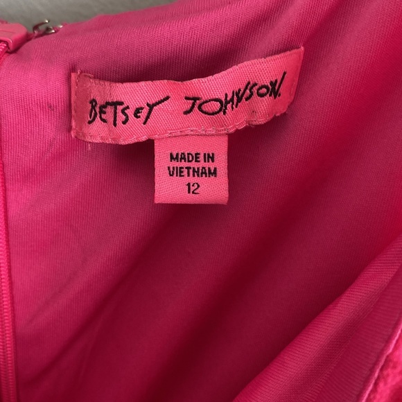 Betsy Johnson Hot Pink midi women’s dress size 12 - Picture 6 of 8